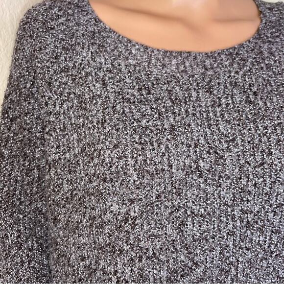 Pink Clover women's sweater boxy gray/black comfortable SZ L button edges - Picture 5 of 11